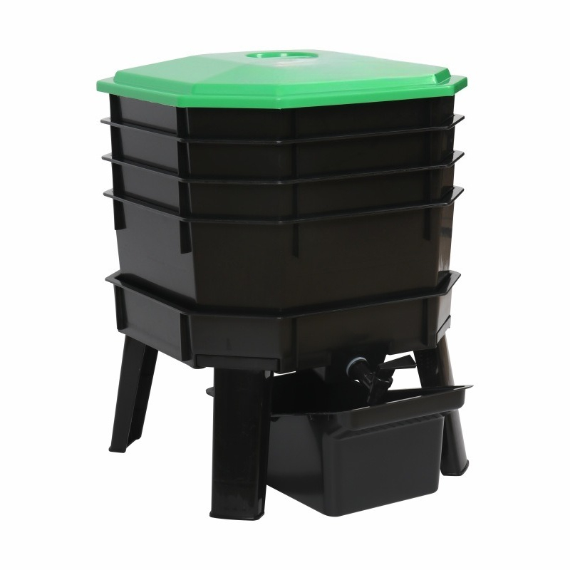 Compost Bin - Wormcomposter voor keukenafvalrecycling, grote capaciteit vermicomposteringsbox