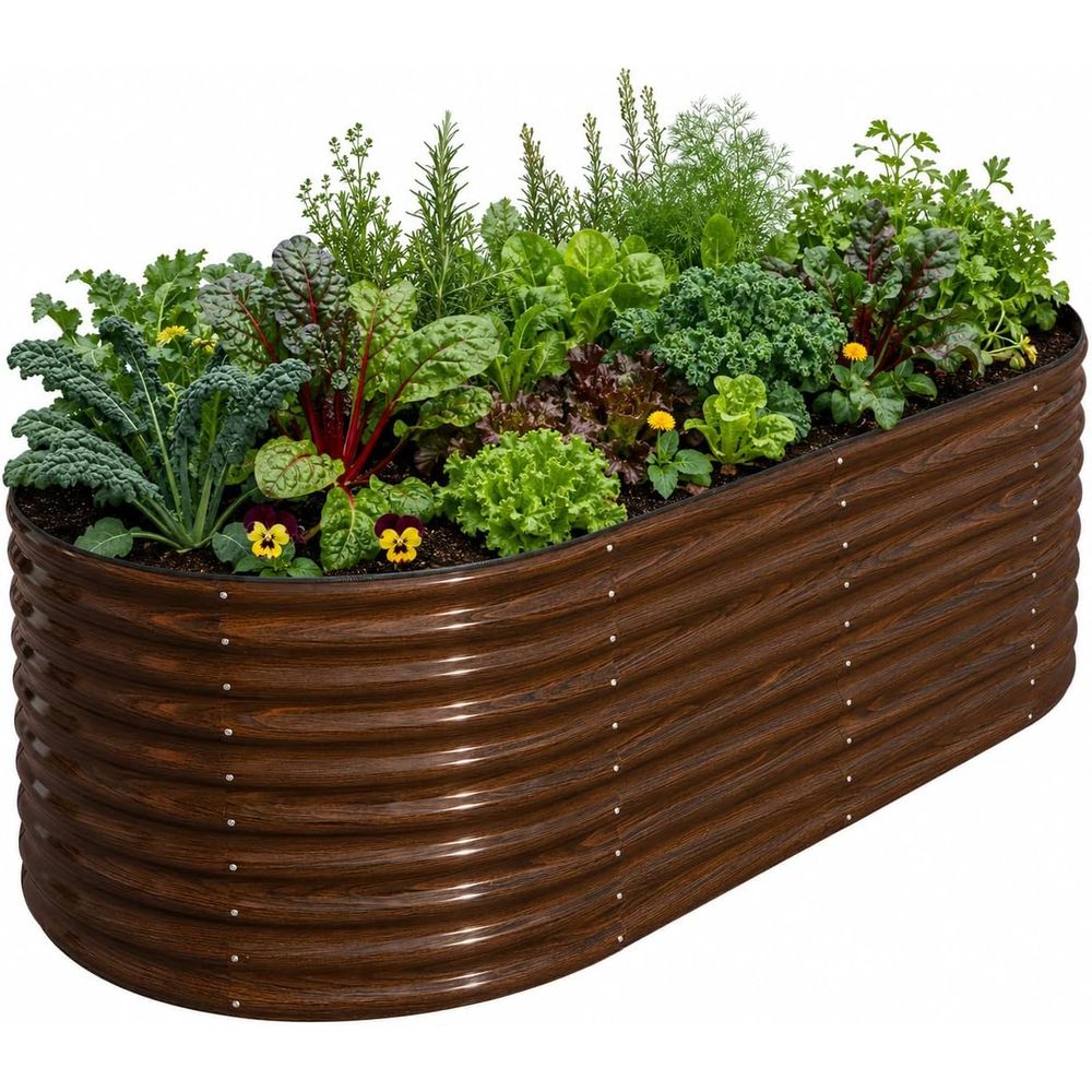 Raised Bed Planter Box - 36 cm hoge verhoogde moestuinbak 8x4x3