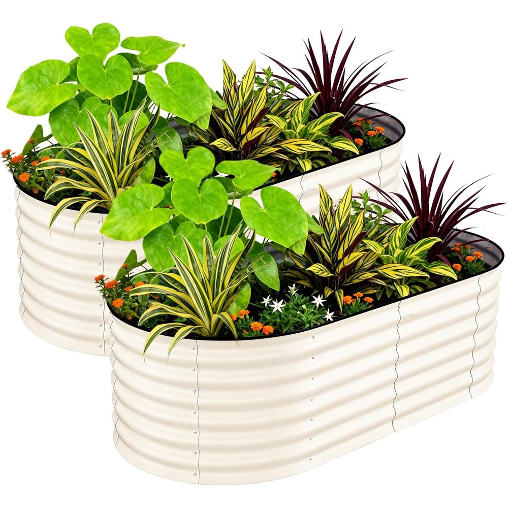 Raised Bed Planter Box - 2-pack verhoogde moestuinbakken - 6x3x2ft gegalvaniseerde