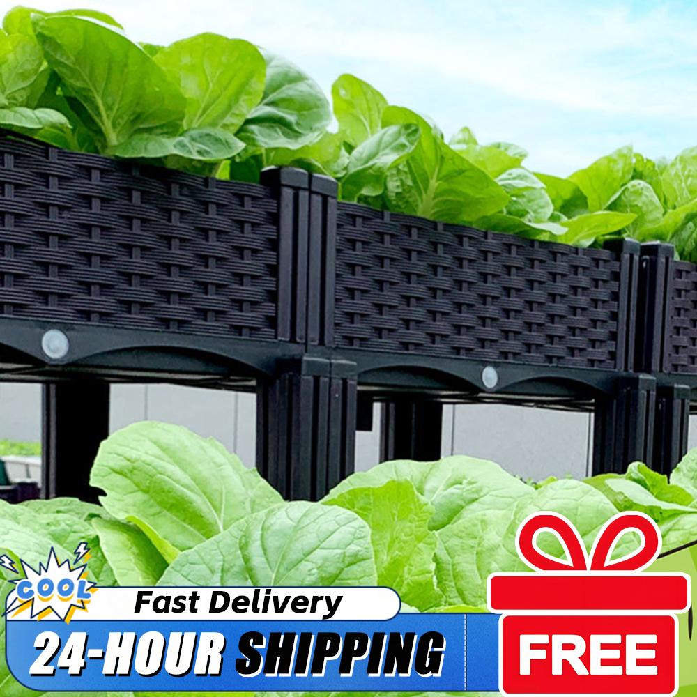 Raised Bed Planter Box - Verhoogde plantenbak van kunststof met poten,