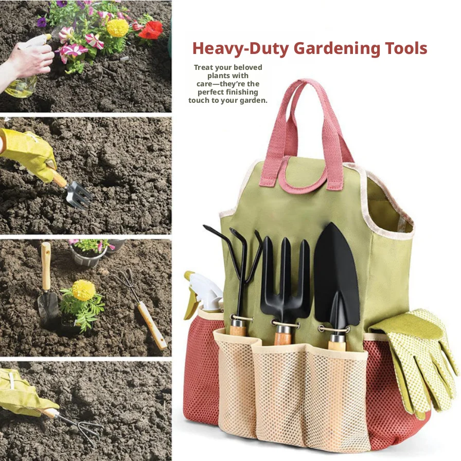 Gardening Tools Gift Set - Tuinplantgereedschap 9-delige set, tuingereedschapset, schaar cadeau,