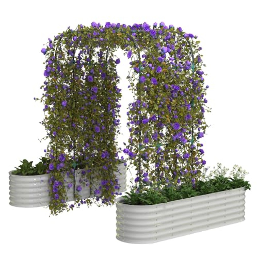 Raised Bed Planter Box - 96 cm hoge gegalvaniseerde verhoogde moestuinbak