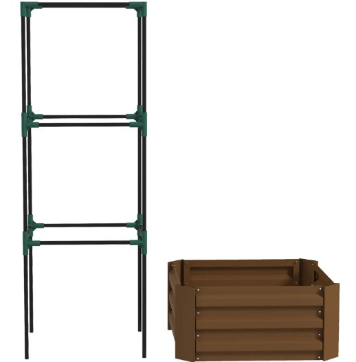 Raised Bed Planter Box - Tuinbed, verhoogd tuinbed, gegalvaniseerde plantenbak met