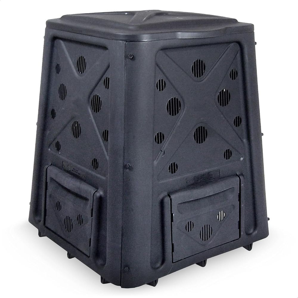 Compost Bin - 60 Liter 4-deurs buitencompostbak met ventilatiegaten