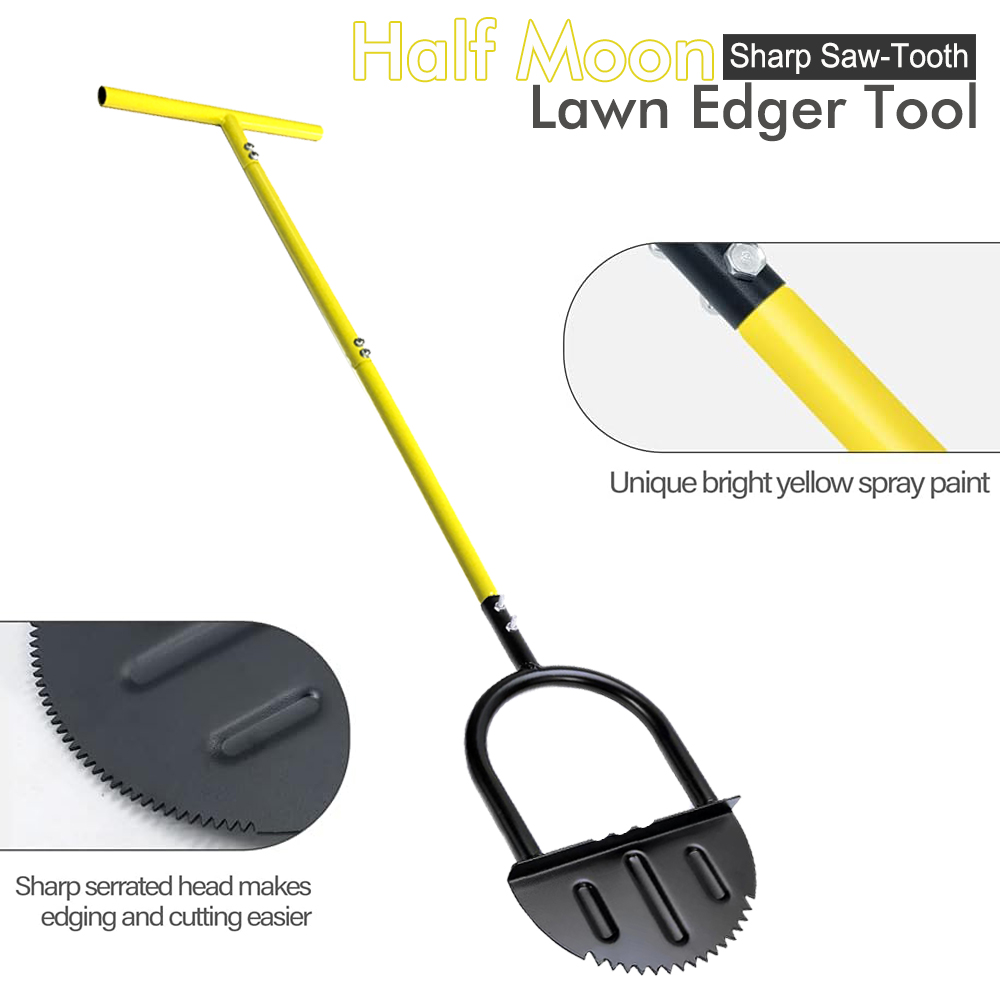 Gardening Tools Grass Cutter - Halvemaanvormige gazonafwerker met lange steel –