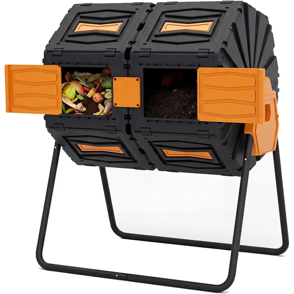 Compost Bin - 45 Gallon Composttrommel met dubbele kamer