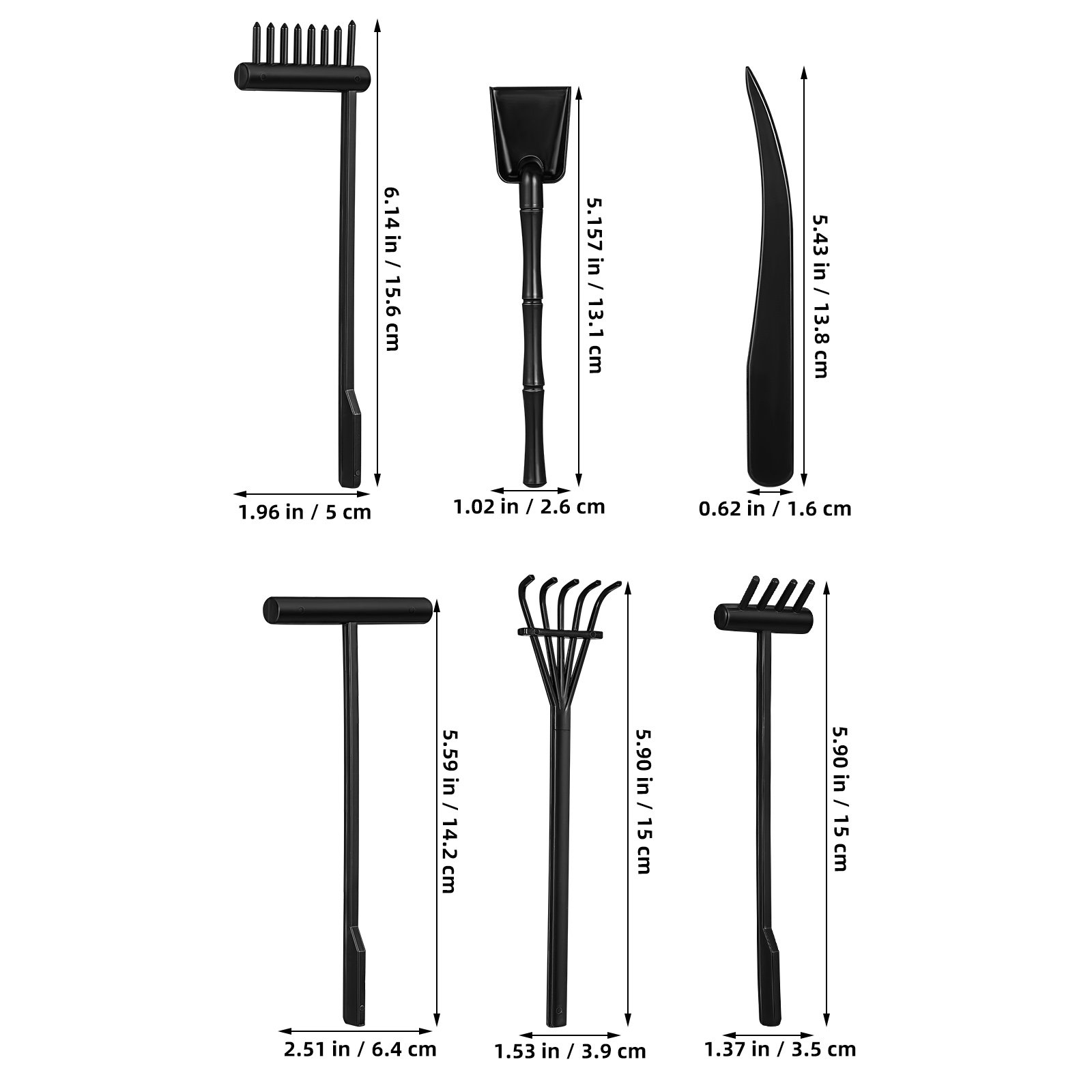 6-delige mini zen-tuin zandhar - Gardening Tools Set recensie en prijs