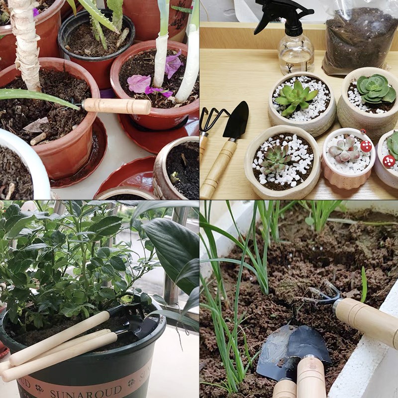 3-delige mini-tuinwerktuigset  - Gardening Tools Wooden recensie en prijs