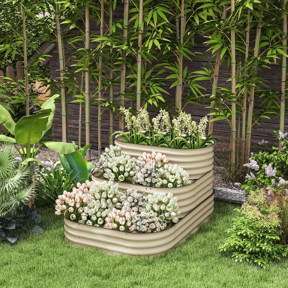 3-laags stalen verhoogde plant - Raised Bed Planter Box recensie en prijs