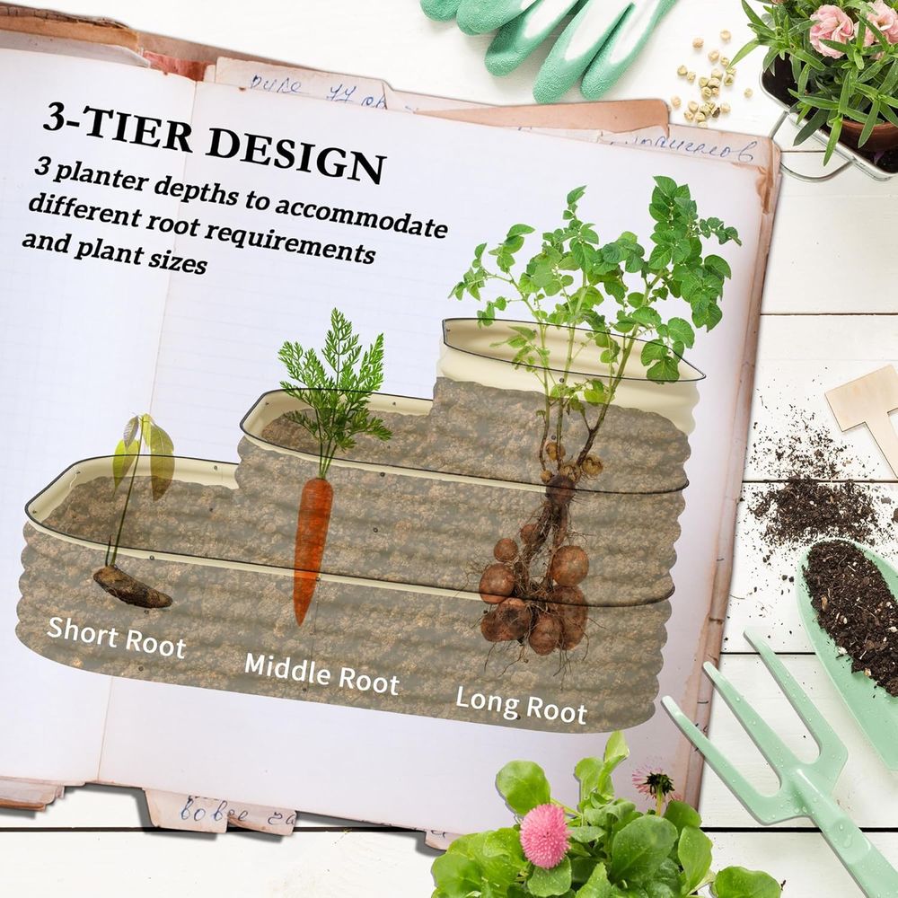 3-laags stalen verhoogde plant - Raised Bed Planter Box recensie en prijs