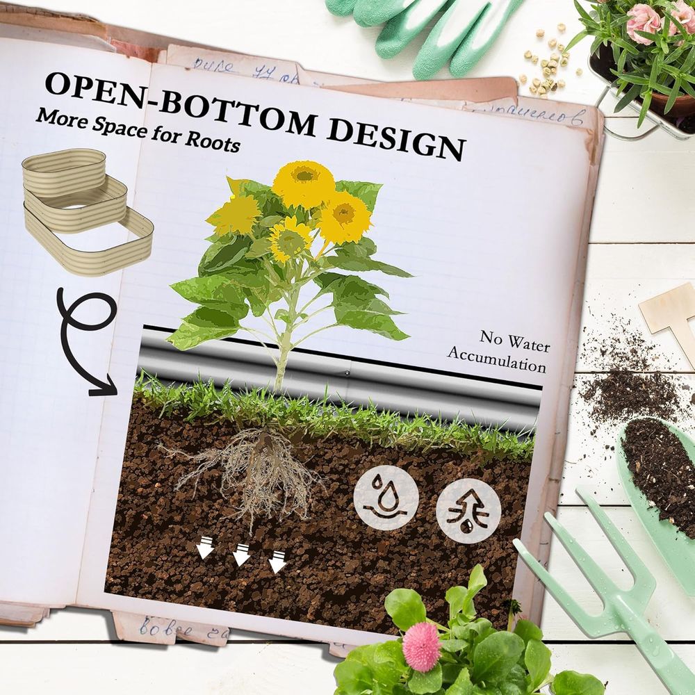 3-laags stalen verhoogde plant - Raised Bed Planter Box recensie en prijs