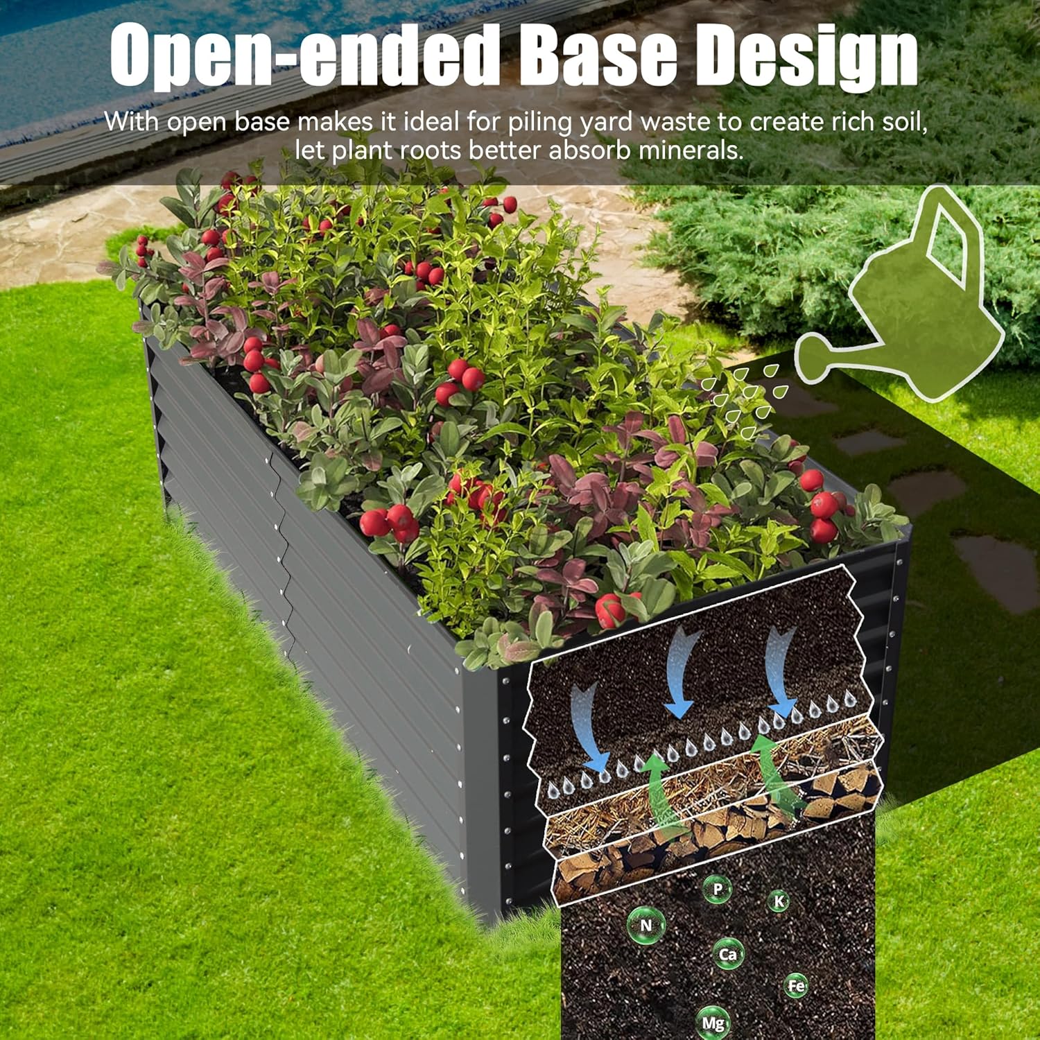 6x3x2ft gegalvaniseerd verhoog - Raised Bed Planter Box recensie en prijs
