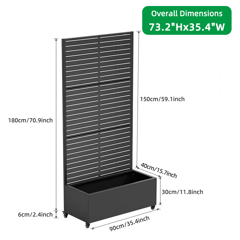 73,2 inch hoge privacy-scherm  - Raised Bed Planter Box recensie en prijs