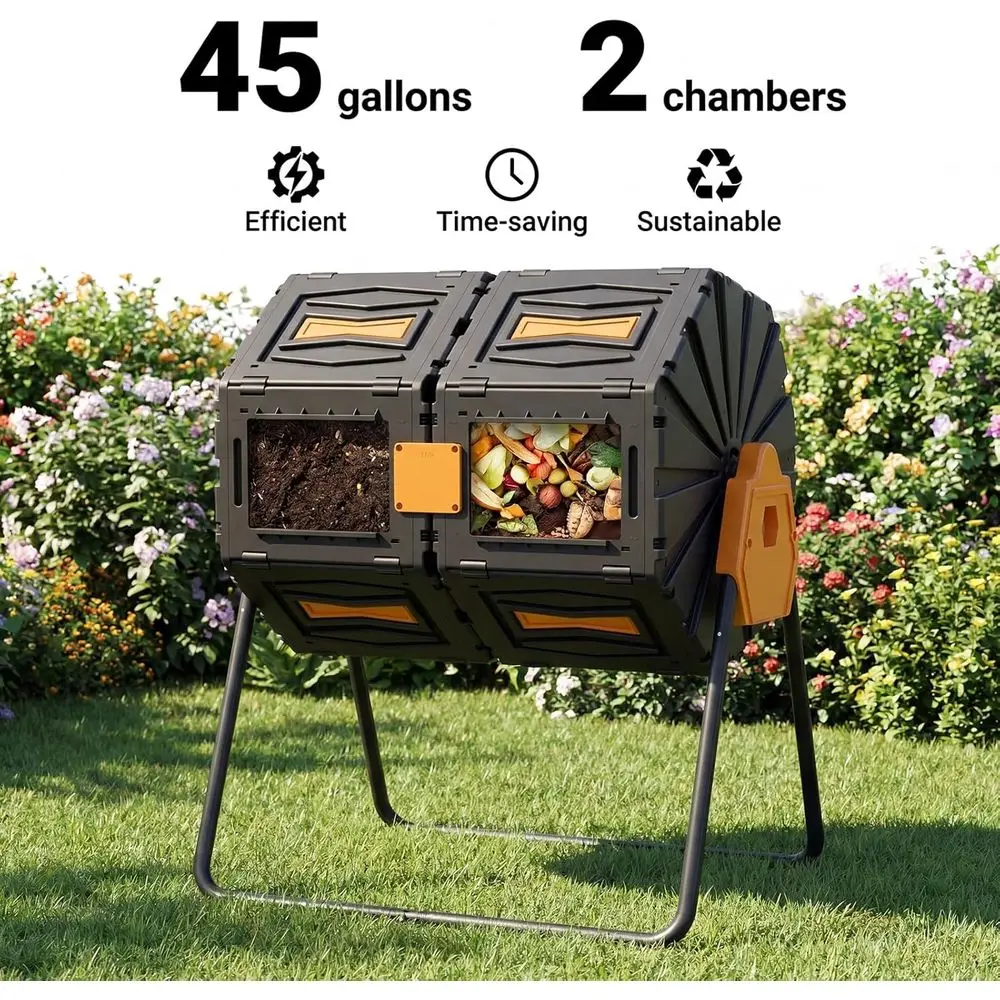 45 Gallon Composttrommel met d - Compost Bin recensie en prijs