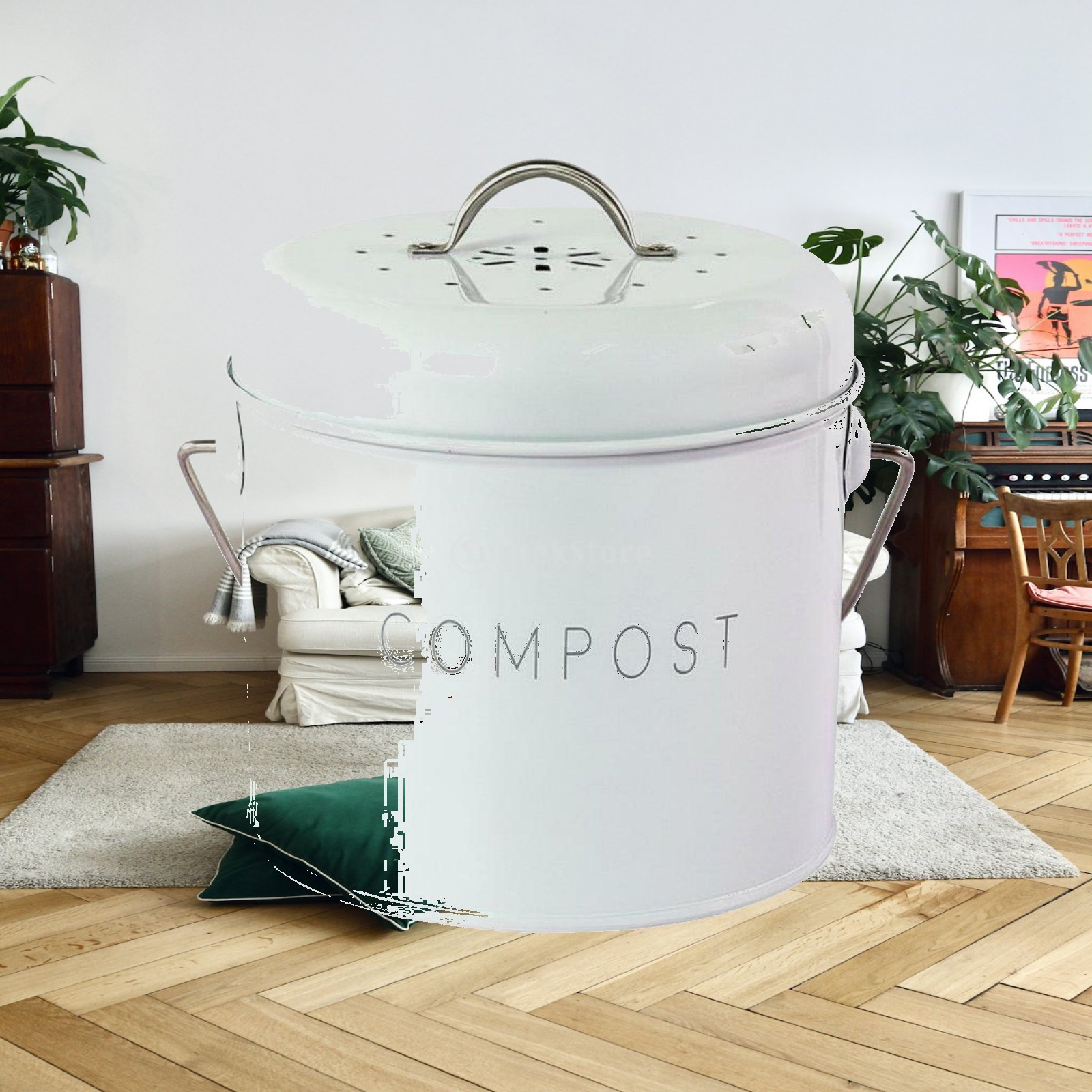 Desktop prullenbak voor de keu - Compost Bin recensie en prijs